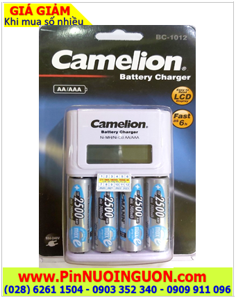 Camelion BC-1012; Bộ sạc pin BC-1012 kèm 4 pin sạc Ansman Mignon NiMh AA2500mAh 1.2v